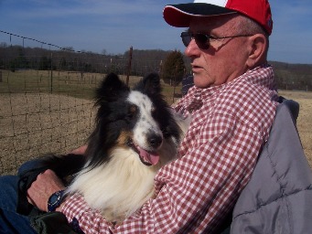 Larry at Red Creek Farm with Hanlon